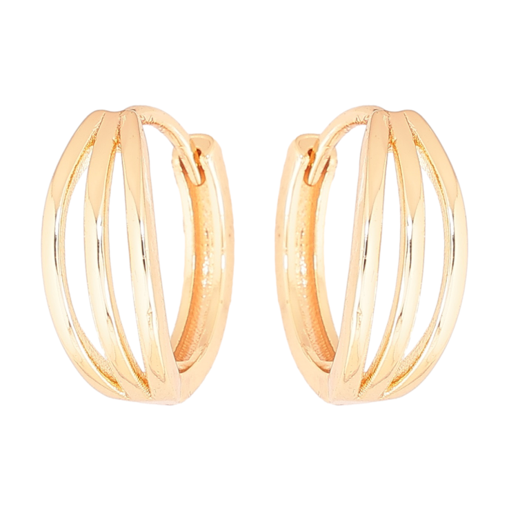 Серьги Xuping M&L Цвет 18K колечки Декоративный узор фото №6