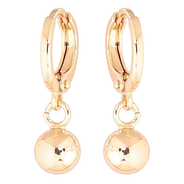 Серьги Xuping M&L Цвет 18K подвески на колечках Шарики ø 6мм фото №10 Серьги Xuping M&L Цвет 18K подвески на колечках Шарики ø 6мм фото №10