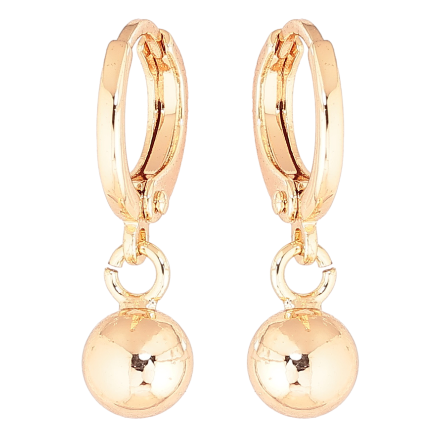 Серьги Xuping M&L Цвет 18K подвески на колечках Шарики ø 6мм фото №1 Серьги Xuping M&L Цвет 18K подвески на колечках Шарики ø 6мм фото №1