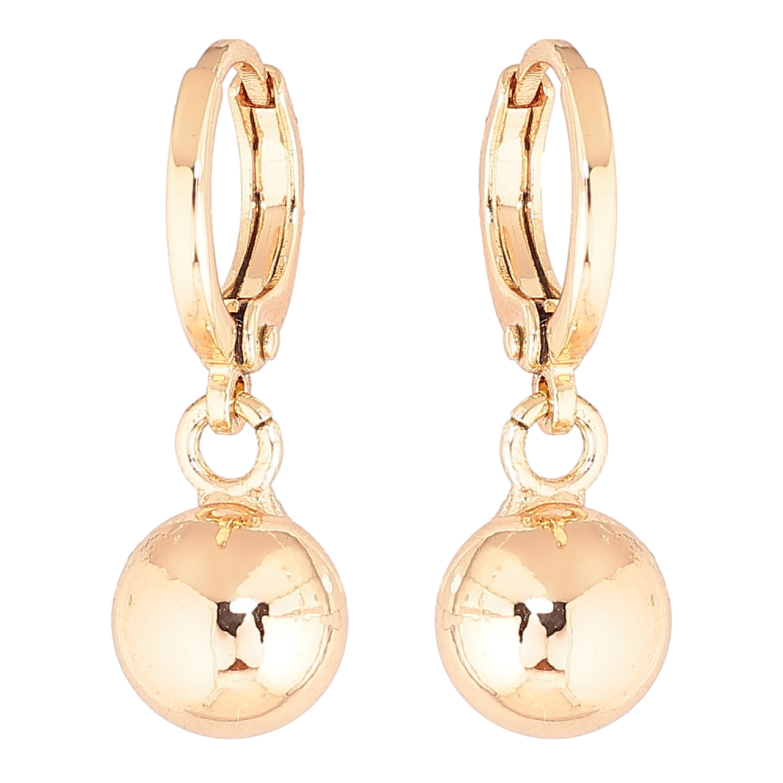 Серьги Xuping M&L Цвет 18K подвески на колечках Шарики ø 8мм фото №1