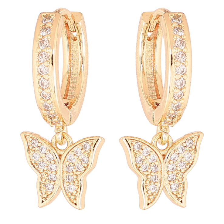 Сережки Xuping M&L Колір 18K підвіски на колечках «Метелики» фото №13 Сережки Xuping M&L Колір 18K підвіски на колечках «Метелики» фото №13
