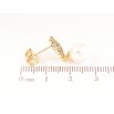 Сережки Xuping Позолота 14K пусети «Сердечка з різнокольорових кристалів з перловими підвісками» фото №2