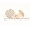 Сережки Xuping Позолота 14K пусети «Годинник з інкрустацією кристалами» фото №2
