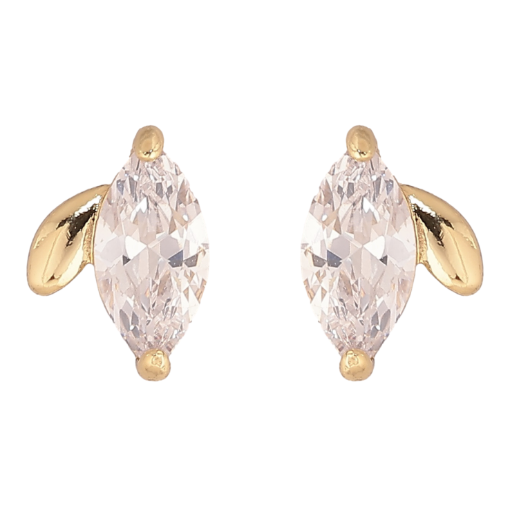 Сережки Xuping Позолота 14K пусети «Кришталеві бутони» фото №4 Сережки Xuping Позолота 14K пусети «Кришталеві бутони» фото №4