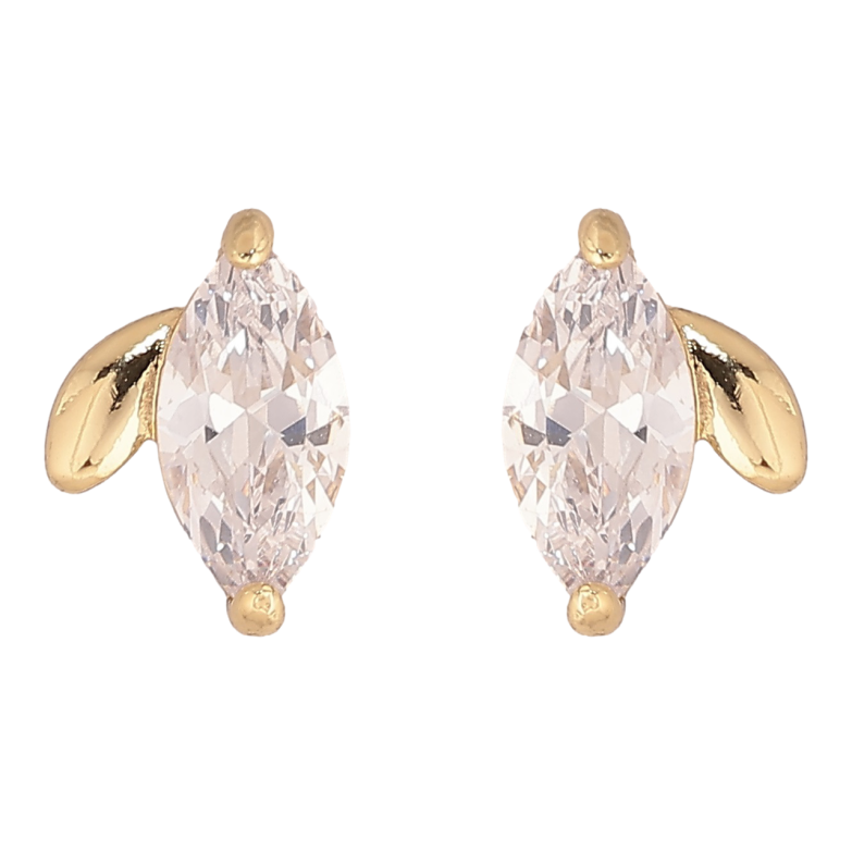 Сережки Xuping Позолота 14K пусети «Кришталеві бутони» фото №1 Сережки Xuping Позолота 14K пусети «Кришталеві бутони» фото №1