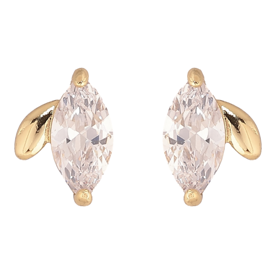 Сережки Xuping Позолота 14K пусети «Кришталеві бутони» фото №1 Сережки Xuping Позолота 14K пусети «Кришталеві бутони» фото №1