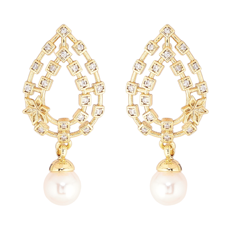 Сережки Xuping Позолота 14K пусети «Краплеподібні підвіски з перлинами» фото №15 Сережки Xuping Позолота 14K пусети «Краплеподібні підвіски з перлинами» фото №15