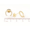 Сережки Xuping Позолота 14K пусети «Кришталеві колечка з перлинами» фото №2 Сережки Xuping Позолота 14K пусети «Кришталеві колечка з перлинами» фото №2
