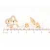 Сережки Xuping Позолота 14K пусети «Сердечка з перлинними підвісками» фото №2 Сережки Xuping Позолота 14K пусети «Сердечка з перлинними підвісками» фото №2