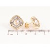 Серьги Xuping Позолота 14K пусеты Ромбы из кристаллов фото №2