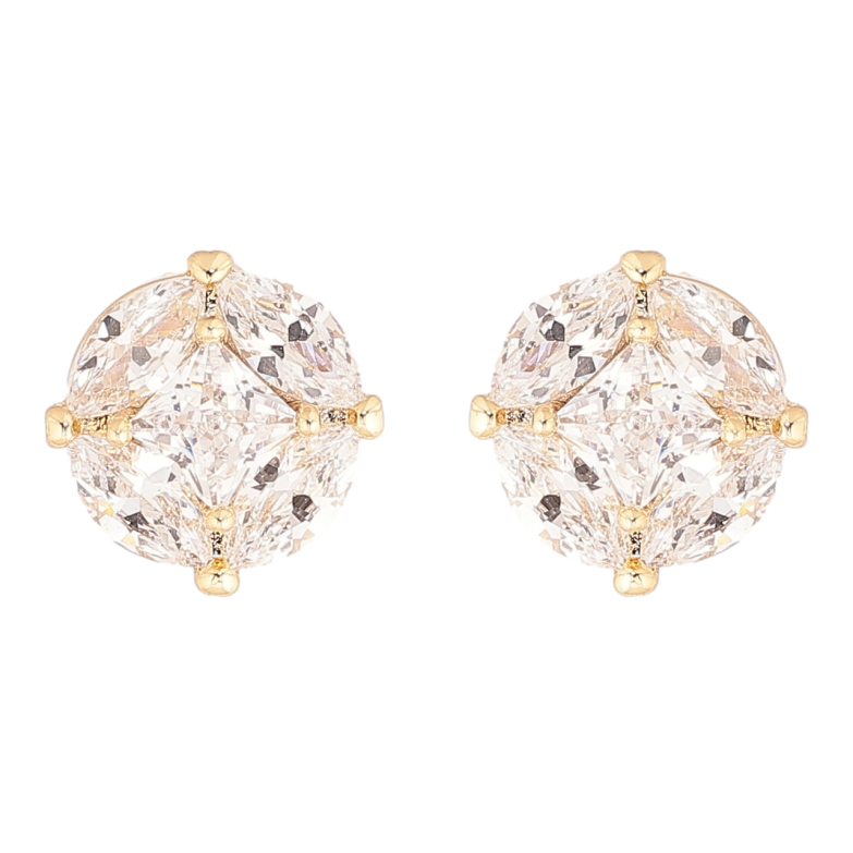 Сережки Xuping Позолота 14K пусети «Кришталеві круги» ø 10мм фото №10 Сережки Xuping Позолота 14K пусети «Кришталеві круги» ø 10мм фото №10