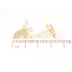 Сережки Xuping Позолота 14K пусети «Кришталеві бабки» фото №2