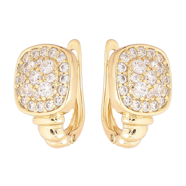 Сережки Xuping Позолота 14K англійський замок «Інкрустація кристалами» фото №16