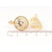 Сережки Xuping Позолота 14K англійський замок «Кола з вставками кристалів» фото №2 Сережки Xuping Позолота 14K англійський замок «Кола з вставками кристалів» фото №2