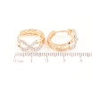Серьги Xuping Позолота 18K + Родий колечки Восьмерки с кристаллами фото №2