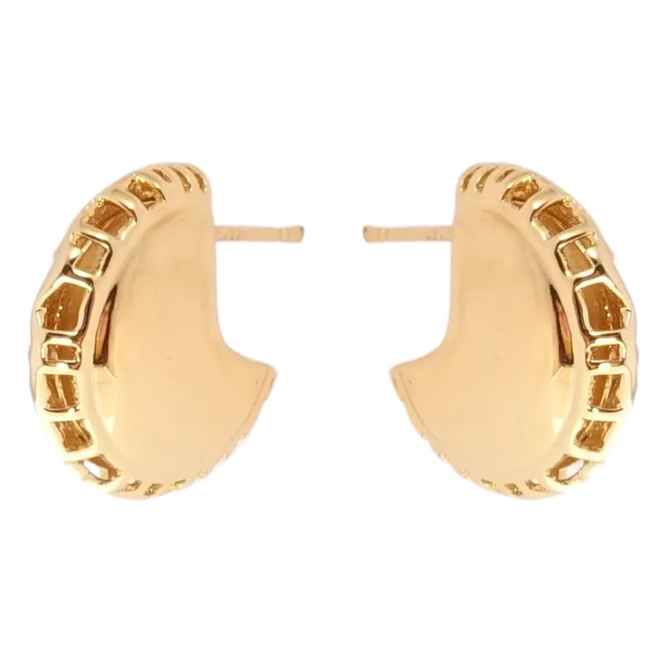 Сережки Xuping Позолота 18K пусети Абстрактні колечка фото №6