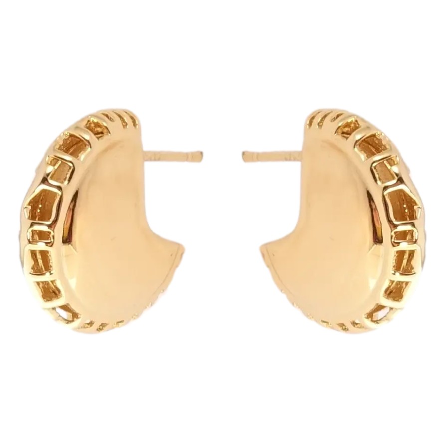 Сережки Xuping Позолота 18K пусети Абстрактні колечка фото №1