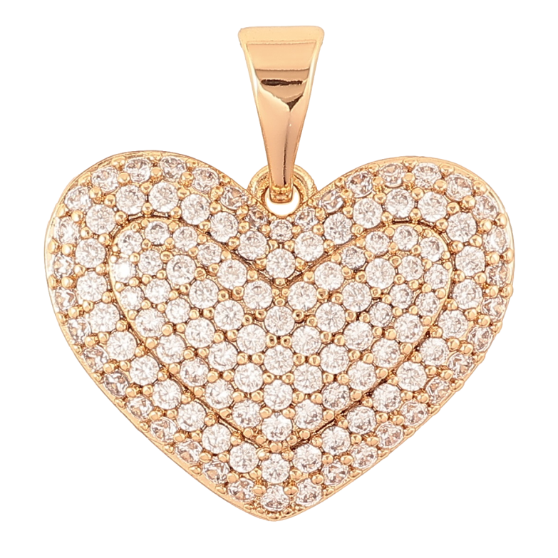 Кулон Xuping Позолота 18K Сердце с инкрустацией кристаллами для цепочки до 7мм фото №21