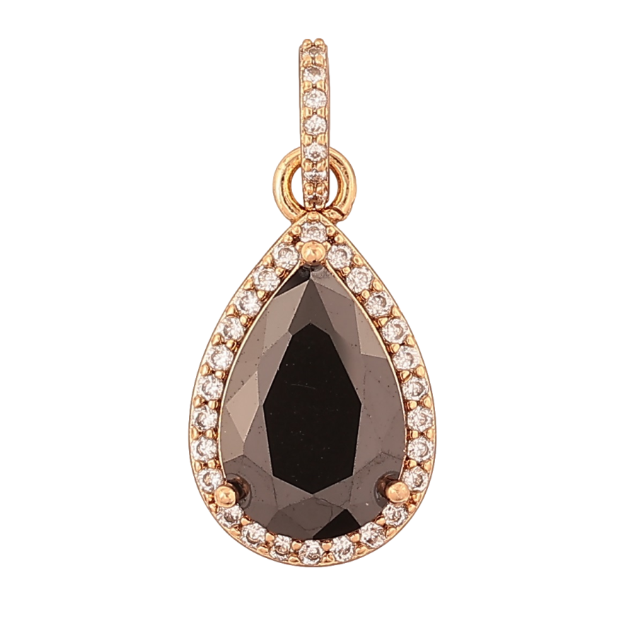 Кулон Xuping Позолота 18K Чорний кристал» для ланцюжка до 4мм фото №1 Кулон Xuping Позолота 18K Чорний кристал» для ланцюжка до 4мм фото №1
