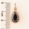 Кулон Xuping Позолота 18K Чорний кристал» для ланцюжка до 4мм фото №2 Кулон Xuping Позолота 18K Чорний кристал» для ланцюжка до 4мм фото №2