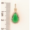 Кулон Xuping Позолота 18K Зелений кристал» для ланцюжка до 4мм фото №2 Кулон Xuping Позолота 18K Зелений кристал» для ланцюжка до 4мм фото №2