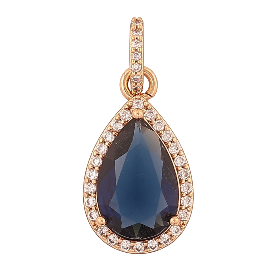 Кулон Xuping Позолота 18K Синій кристал» для ланцюжка до 4мм фото №1 Кулон Xuping Позолота 18K Синій кристал» для ланцюжка до 4мм фото №1