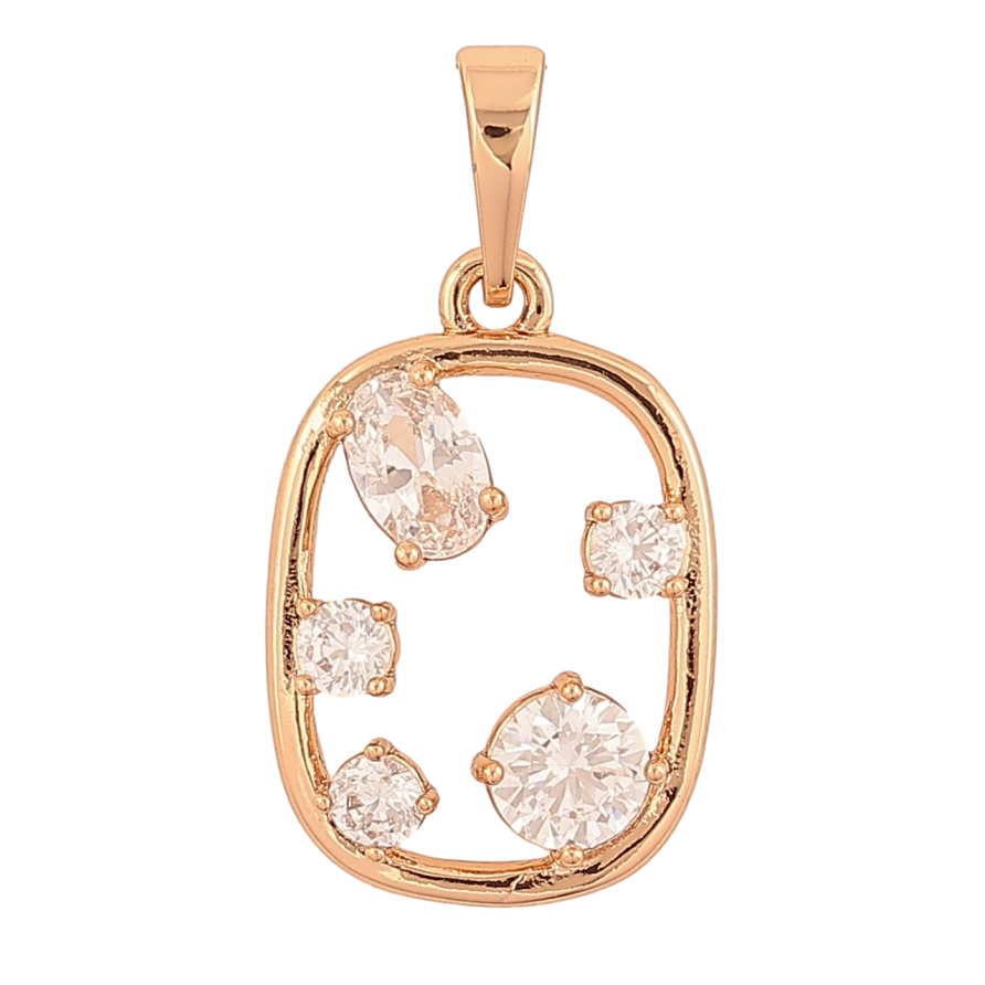 Кулон Xuping Позолота 18K «Овал з кристалами» для ланцюжка до 6мм фото №1