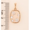Кулон Xuping Позолота 18K «Овал з кристалами» для ланцюжка до 6мм фото №2