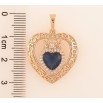 Кулон Xuping Позолота 18K «Серце з синім кристалом» для ланцюжка до 6мм фото №2 Кулон Xuping Позолота 18K «Серце з синім кристалом» для ланцюжка до 6мм фото №2