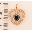 Кулон Xuping Позолота 18K «Серце з чорним кристалом» для ланцюжка до 6мм фото №2 Кулон Xuping Позолота 18K «Серце з чорним кристалом» для ланцюжка до 6мм фото №2