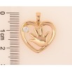 Кулон Xuping Позолота 18K «Серце з долонькою» для ланцюжка до 5мм фото №2 Кулон Xuping Позолота 18K «Серце з долонькою» для ланцюжка до 5мм фото №2