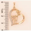 Кулон Xuping Позолота 18K «Сердечко з феєю» для ланцюжка до 6мм фото №2