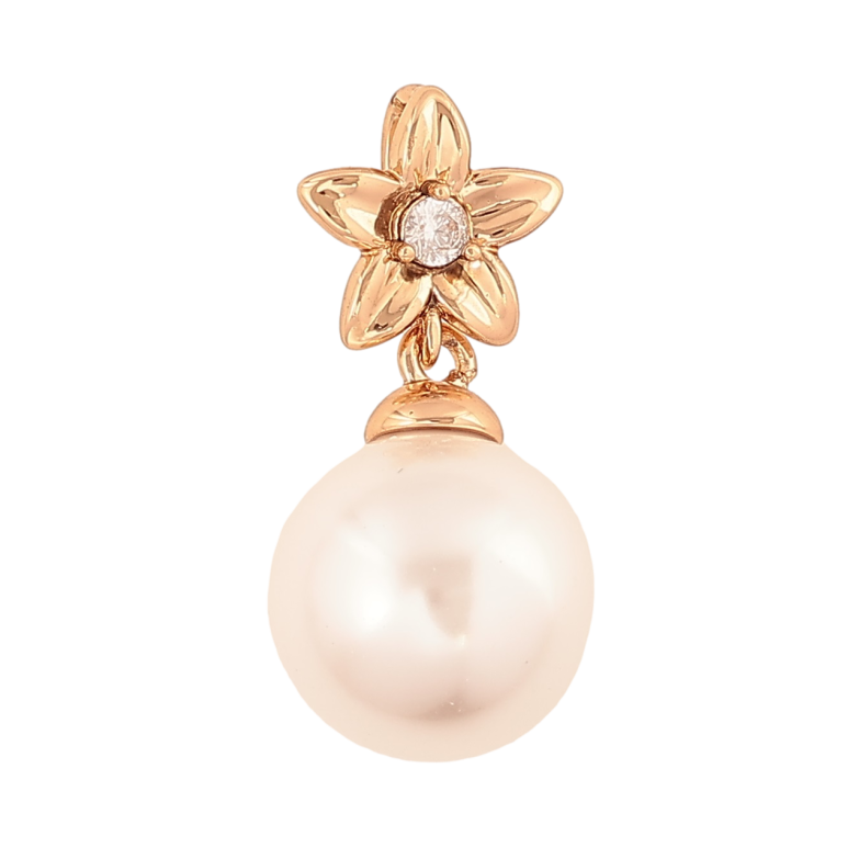 Кулон Xuping Позолота 18K «Квіточка з перлиною» для ланцюжка до 2мм фото №2 Кулон Xuping Позолота 18K «Квіточка з перлиною» для ланцюжка до 2мм фото №2