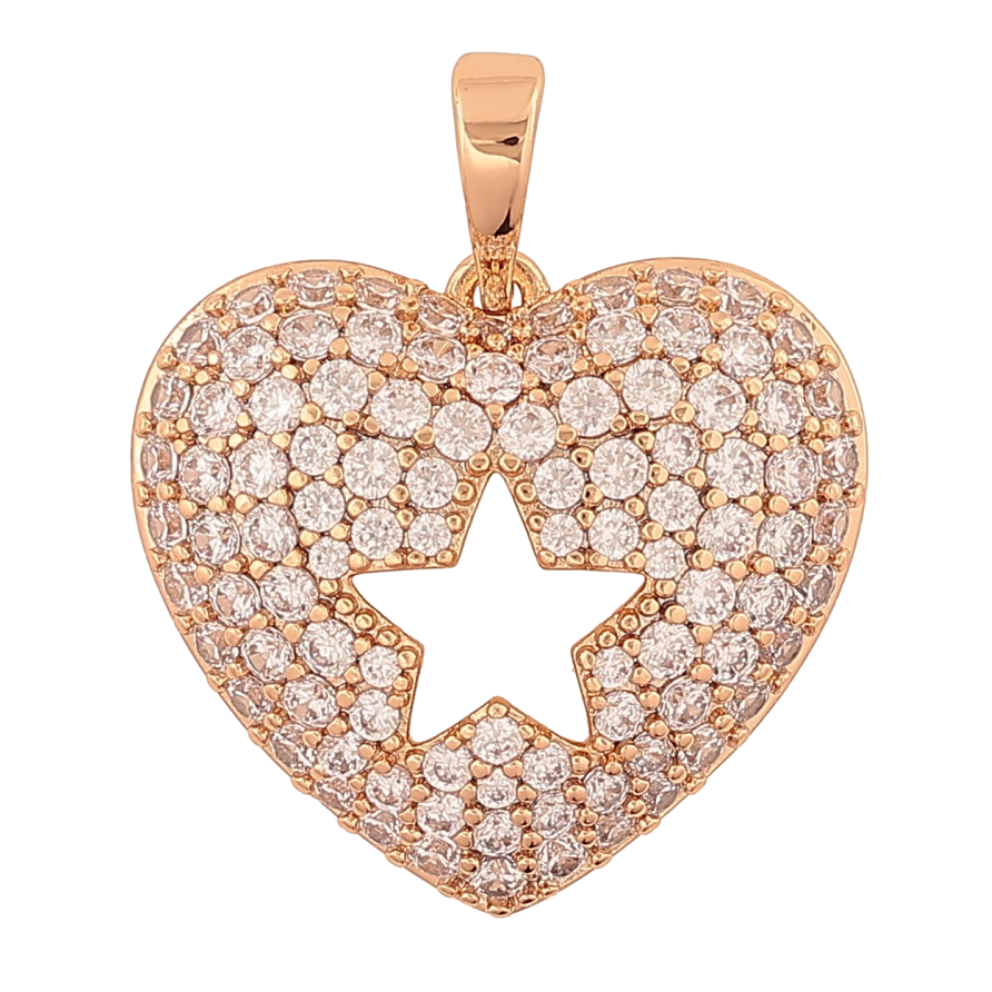 Кулон Xuping Позолота 18K Сердце с инкрустацией кристаллами для цепочки до 6мм фото №1 Кулон Xuping Позолота 18K Сердце с инкрустацией кристаллами для цепочки до 6мм фото №1