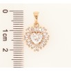 Кулон Xuping Позолота 18K «Кришталеве серце» для ланцюжка до 5мм фото №2