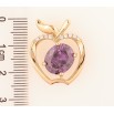 Кулон Xuping Позолота 18K Яблоко с сиреневым кристаллом для цепочки до 4мм фото №2 Кулон Xuping Позолота 18K Яблоко с сиреневым кристаллом для цепочки до 4мм фото №2