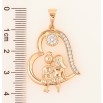 Кулон Xuping Позолота 18K «Серце з подружками» для ланцюжка до 7мм фото №2