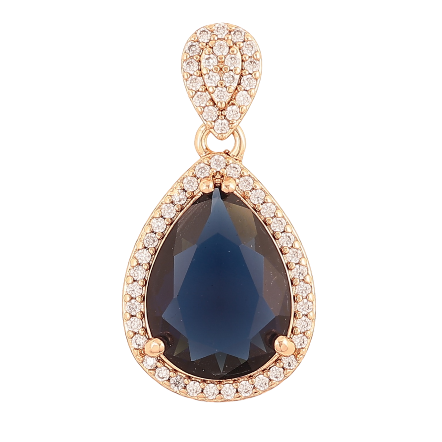 Кулон Xuping Позолота 18K «Синій кристал» для ланцюжка до 4мм фото №1 Кулон Xuping Позолота 18K «Синій кристал» для ланцюжка до 4мм фото №1