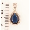 Кулон Xuping Позолота 18K «Синій кристал» для ланцюжка до 4мм фото №2 Кулон Xuping Позолота 18K «Синій кристал» для ланцюжка до 4мм фото №2
