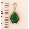 Кулон Xuping Позолота 18K «Зелений кристал» для ланцюжка до 4мм фото №2 Кулон Xuping Позолота 18K «Зелений кристал» для ланцюжка до 4мм фото №2