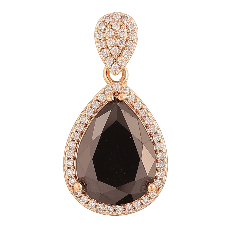 Кулон Xuping Позолота 18K «Чорний кристал» для ланцюжка до 4мм фото №1 Кулон Xuping Позолота 18K «Чорний кристал» для ланцюжка до 4мм фото №1