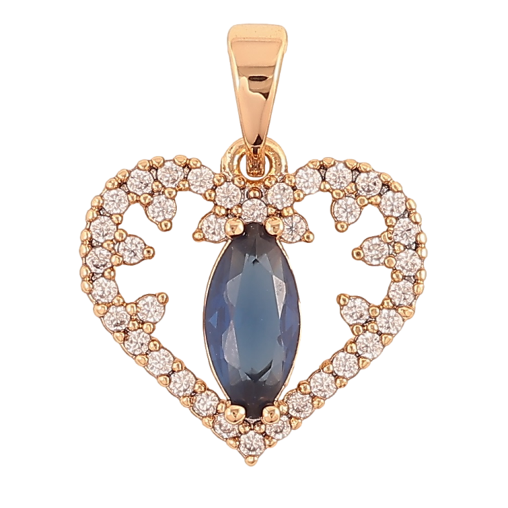 Кулон Xuping Позолота 18K Сердце с кристаллами для цепочки до 5мм фото №18