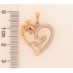 Кулон Xuping Позолота 18K Сердце с розой для цепочки до 6мм фото №2