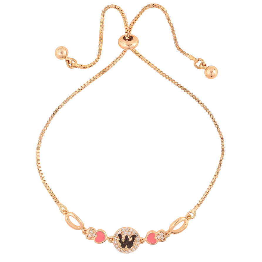 Браслет Xuping M&L Цвет 18K Цепочка с декоративной вставкой с буквой W на бегунке, длинна 12-24см х 1мм фото №1 Браслет Xuping M&L Цвет 18K Цепочка с декоративной вставкой с буквой W на бегунке, длинна 12-24см х 1мм фото №1