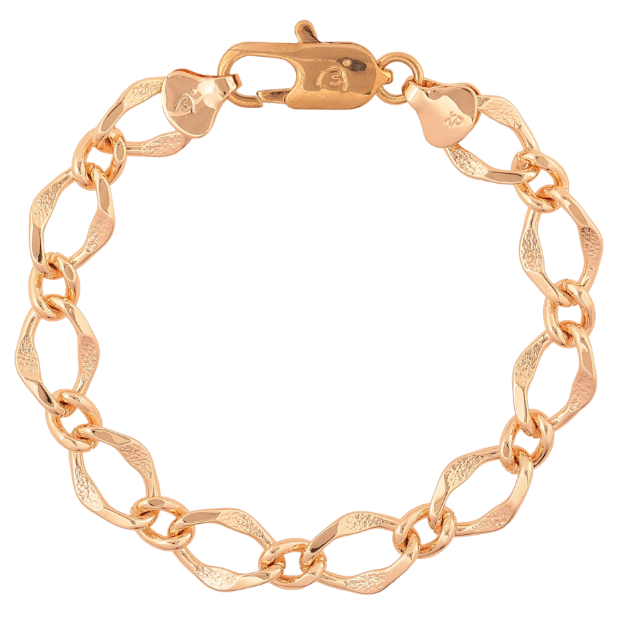 Браслет Xuping M&L Цвет 18K Цепочка плетение Фантазийное» длинна 18.5см х 10мм фото №1