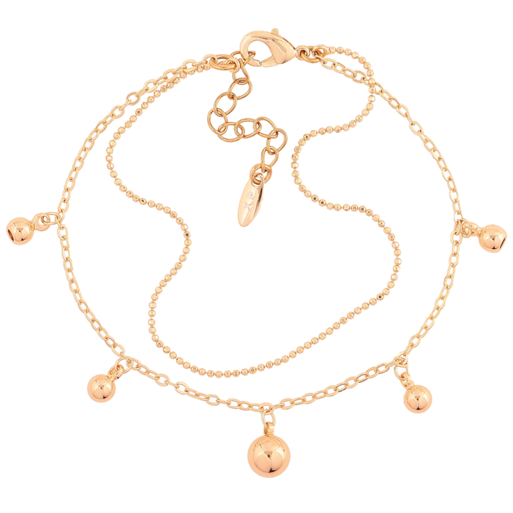 Браслет Xuping M&L Цвет 18K Двойная цепочка с подвесками» длинна с доп. цепочкой 17-20см х 1-2мм фото №4 Браслет Xuping M&L Цвет 18K Двойная цепочка с подвесками» длинна с доп. цепочкой 17-20см х 1-2мм фото №4