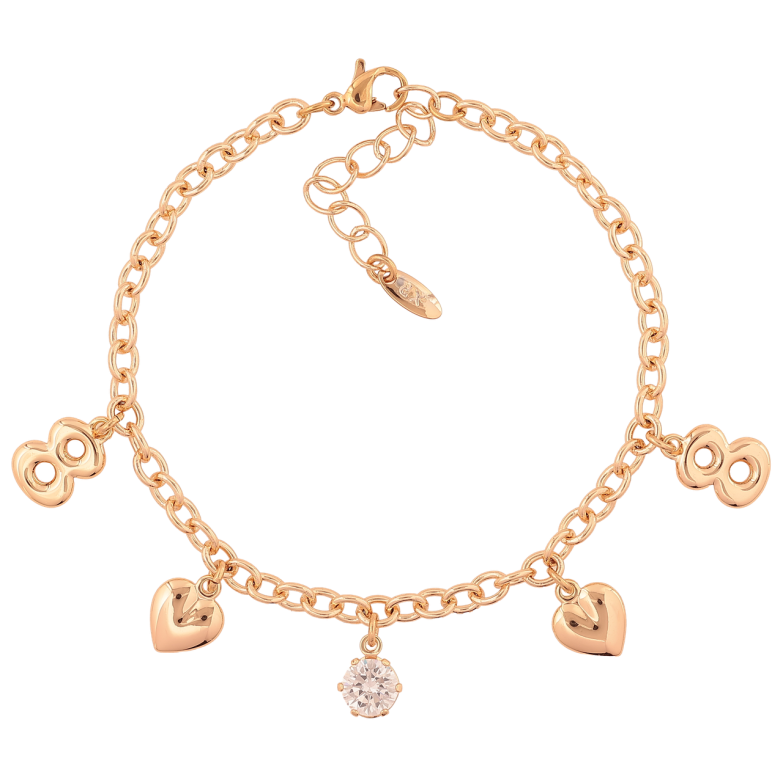 Браслет Xuping M&L Колір 18K «Ланцюжок з підвісками» довжина з доп. ланцюжком 17-20.5см х 4мм фото №1 Браслет Xuping M&L Колір 18K «Ланцюжок з підвісками» довжина з доп. ланцюжком 17-20.5см х 4мм фото №1