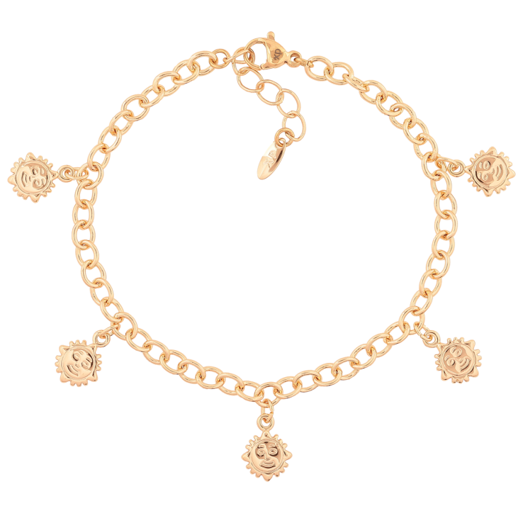 Браслет Xuping M&L Колір 18K «Ланцюжок з підвісками «Сонце» довжина з доп. ланцюжком 18.5-21см х 4мм фото №25 Браслет Xuping M&L Колір 18K «Ланцюжок з підвісками «Сонце» довжина з доп. ланцюжком 18.5-21см х 4мм фото №25