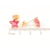 Сережки Xuping Позолота 18K пусети «Червоні кришталеві зірки» фото №2