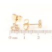 Сережки Xuping Позолота 18K пусети «Мініатюрний візерунок з кристалів» фото №2